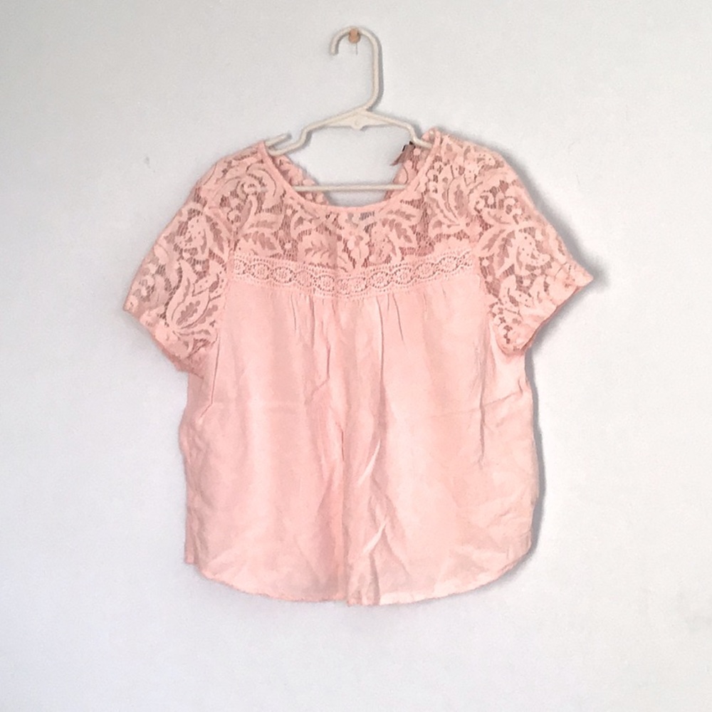 Pink laced blouse